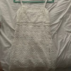 white lace dress